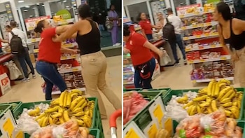 Empleada de Tienda D1 enfrentó a una mujer que estaría robando en el local: en video quedó además la agresión con una botella