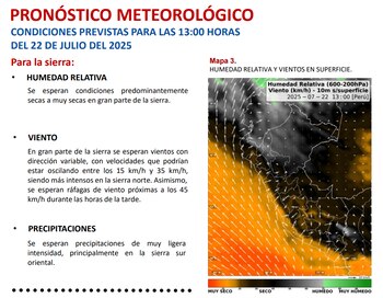 Altas temperaturas, vientos cambiantes y