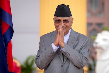 El primer ministro de Nepal KP Sharma Oli. (AP Photo/Niranjan Shrestha, File)