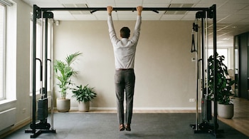 Suspenderse de una barra permite