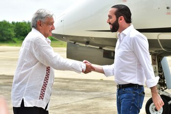 AMLO se reunirá de nueva cuenta con el presidente salvadoreño Nayib Bukele para tratar temas de programas sociales (Foto: Rubén López / Presidencia)