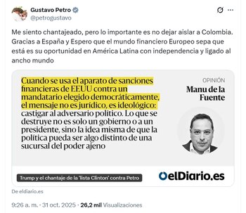 Gustavo Petro agradeció el respaldo
