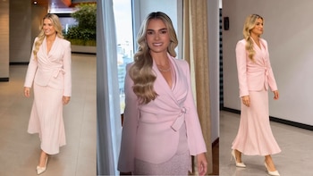 Este sería el precio del vestido que usó Ana Lucía Pineda, la nueva primera dama: cuesta varios millones de pesos