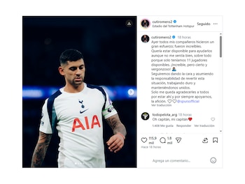 Cristian Romero apuntó contra la