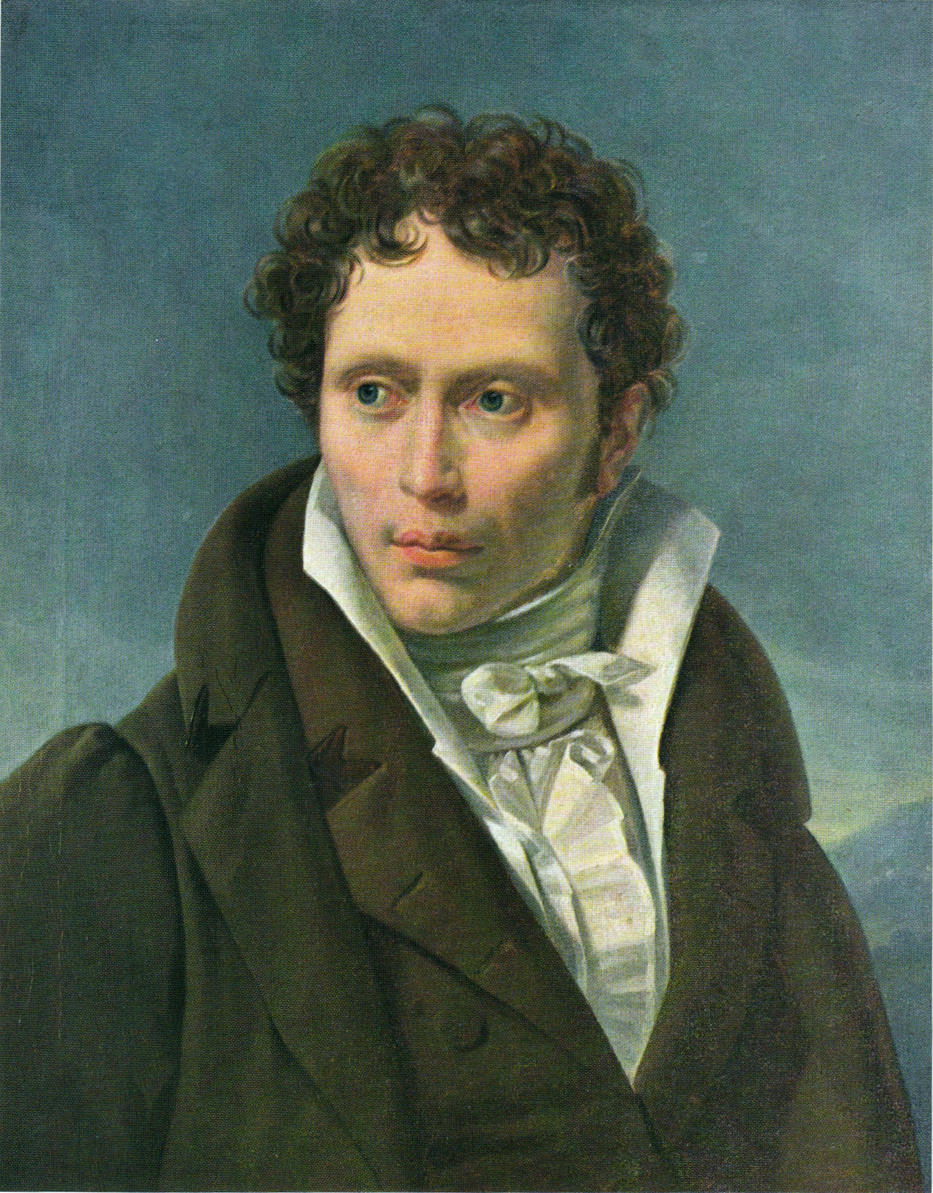 Un joven Schopenahuer. Pintura de Ludwig Sigismund Ruhl, realizada entre 1815 y 1818.