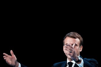 El presidente francés, Emmanuel Macron,
