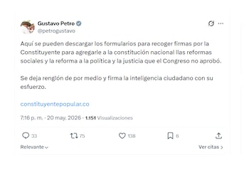 Gustavo Petro impulsa la asamblea constituyente
