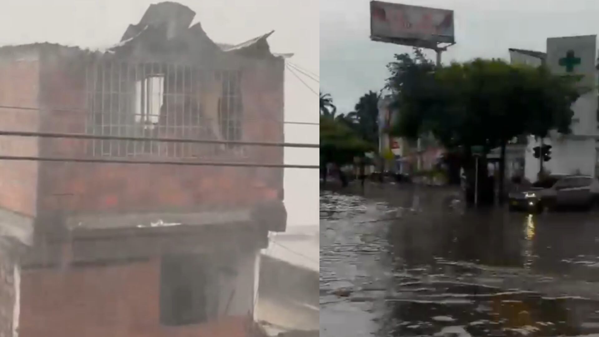 Granizo, caída de vallas, árboles y cableado eléctrico: los estragos que dejó intenso aguacero en Cali