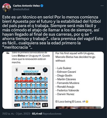 Carlos Antonio Vélez volvió a