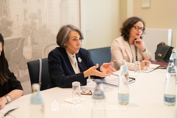 Durante el encuentro se abordó el impacto de la migración climática en la región centroamericana. Ambas funcionarias destacaron la importancia de proteger los derechos de las personas migrantes (Foto: Cancilleria Honduras)