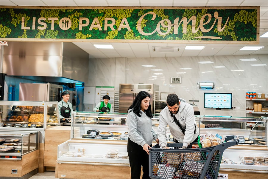Sección de Listo para Comer del supermercado de Mercadona en Ponteareas, Pontevedra. (Mercadona)