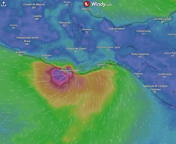 Las zonas costeras donde impactó