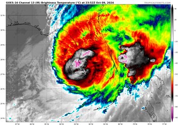 El huracán Milton ha tocado tierra oficialmente cerca de Siesta Key, FL a las 8:30 PM EDT.