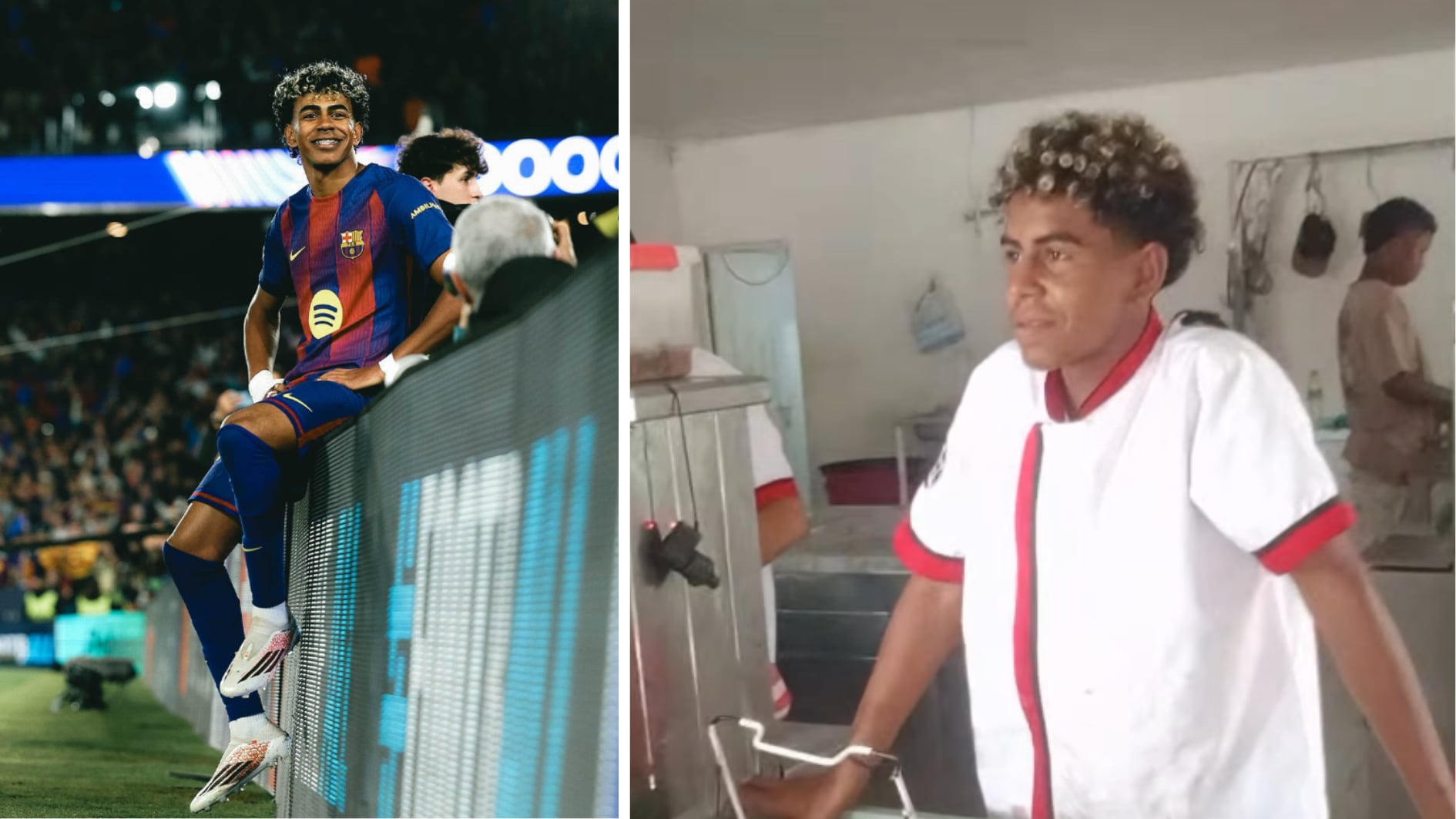 Video de doble colombiano de la figura del FC Barcelona Lamine Yamal se hizo viral: “Perdió ‘El Clásico’ y se vino a la carnicería”