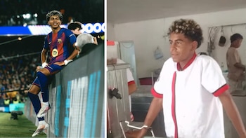 Video de doble colombiano de la figura del FC Barcelona Lamine Yamal se hizo viral: “Perdió ‘El Clásico’ y se vino a la carnicería”
