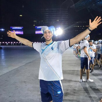 Rodrigo Gerhardt festejando uno de