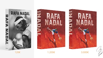 El libro 'Rafa Nadal' y sus distintos precios.