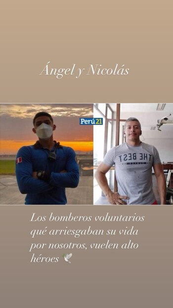 Mensaje de Janet Barboza. Instagram