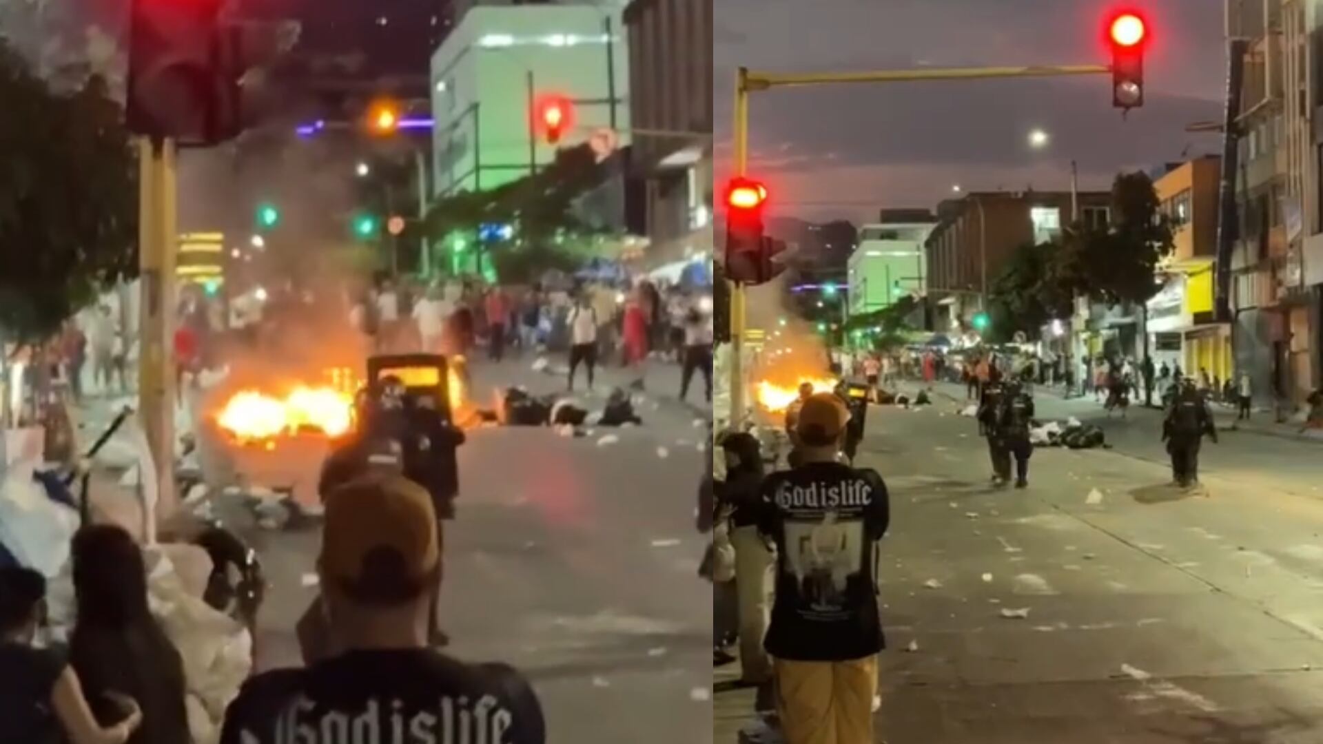 En videos se registraron los violentos disturbios en el centro de Cali tras operativos contra contrabando