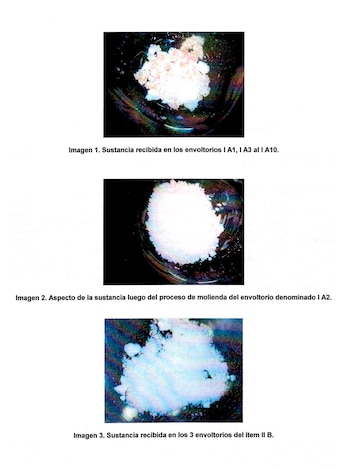 Tres de los envoltorios secuestrados