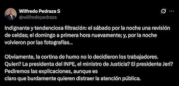 Tuit de Wilfredo Pedraza, abogado