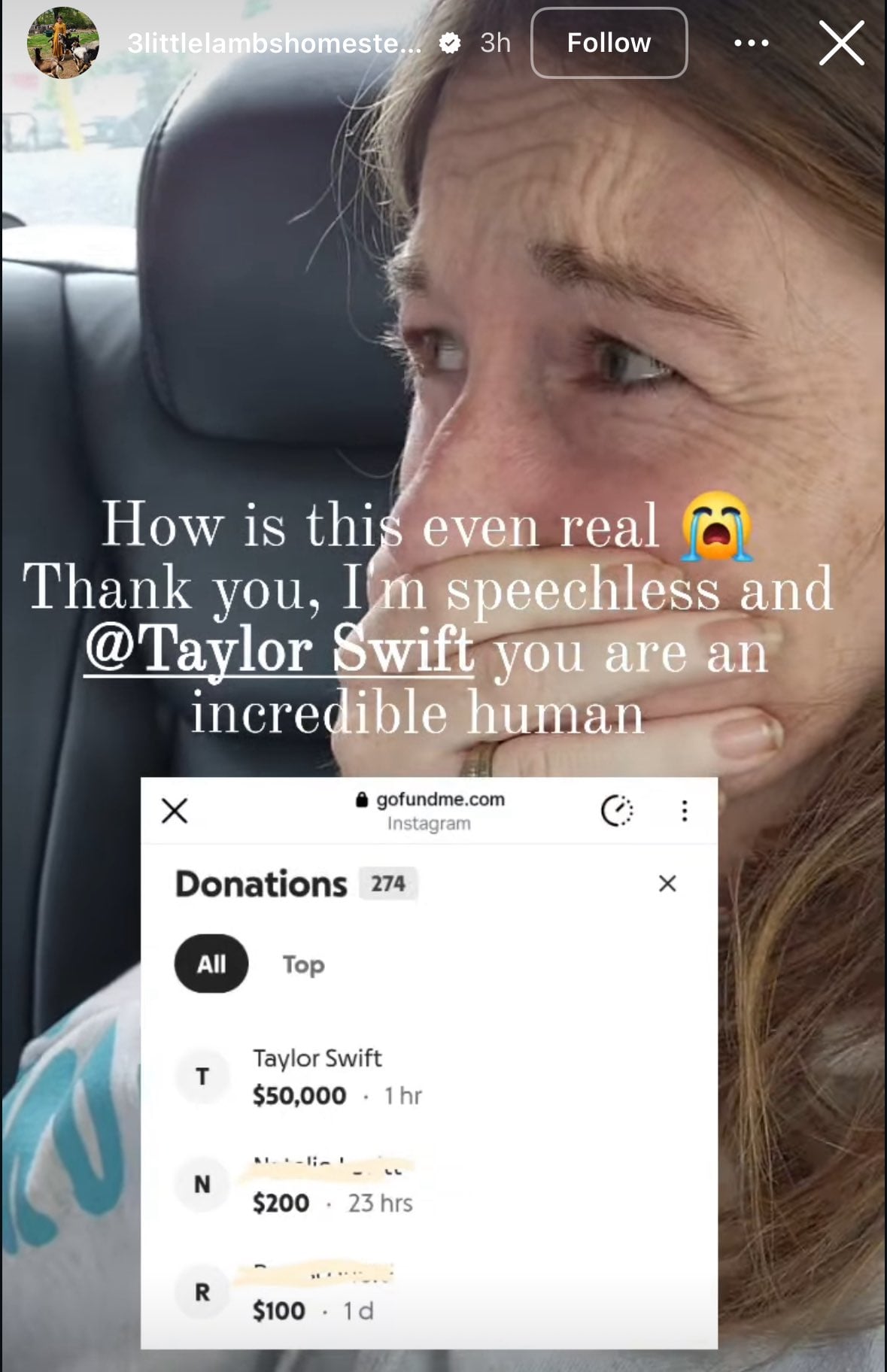 La donación de Taylor Swift se convirtió en el aporte individual más alto de la campaña hasta el momento.