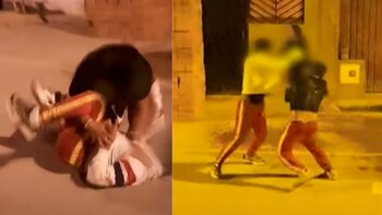 Escolares del colegio Santa Rosa