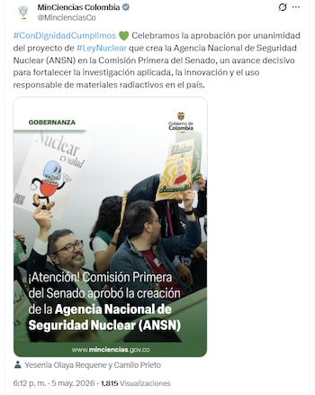 - crédito @MincienciasCo/X