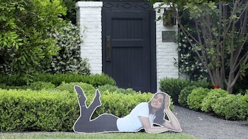 La gigantesca foto de cartón