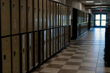 FILE -- Empty lockers at