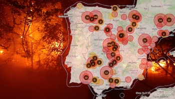 Consulta en directo la evolución de los incendios forestales en Madrid y Castilla y León: seguimiento minuto a minuto en un mapa en tiempo real