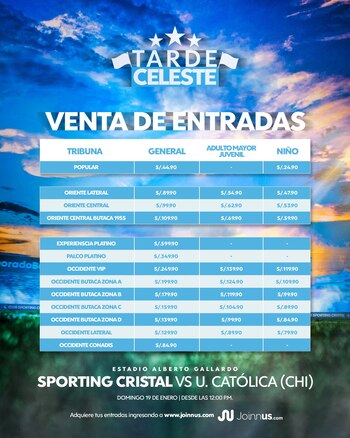 Precios de entradas para la