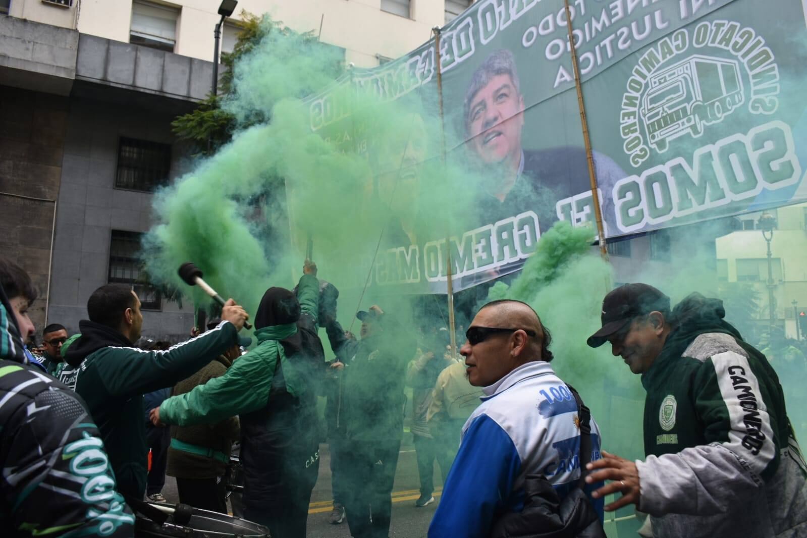 Una movilización del Sindicato de Camioneros