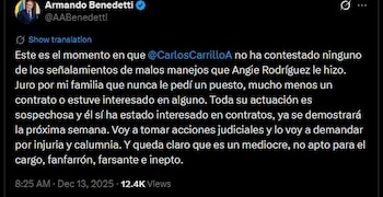 Las declaraciones de la directora