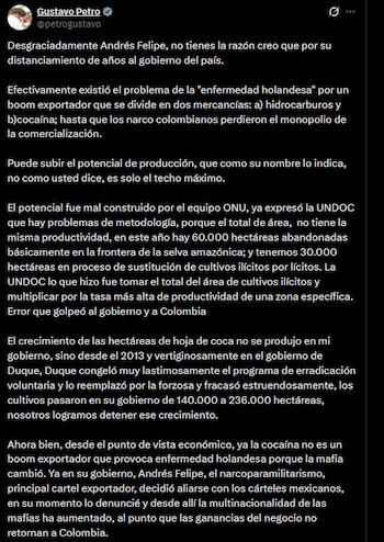 El primer mandatario considera que