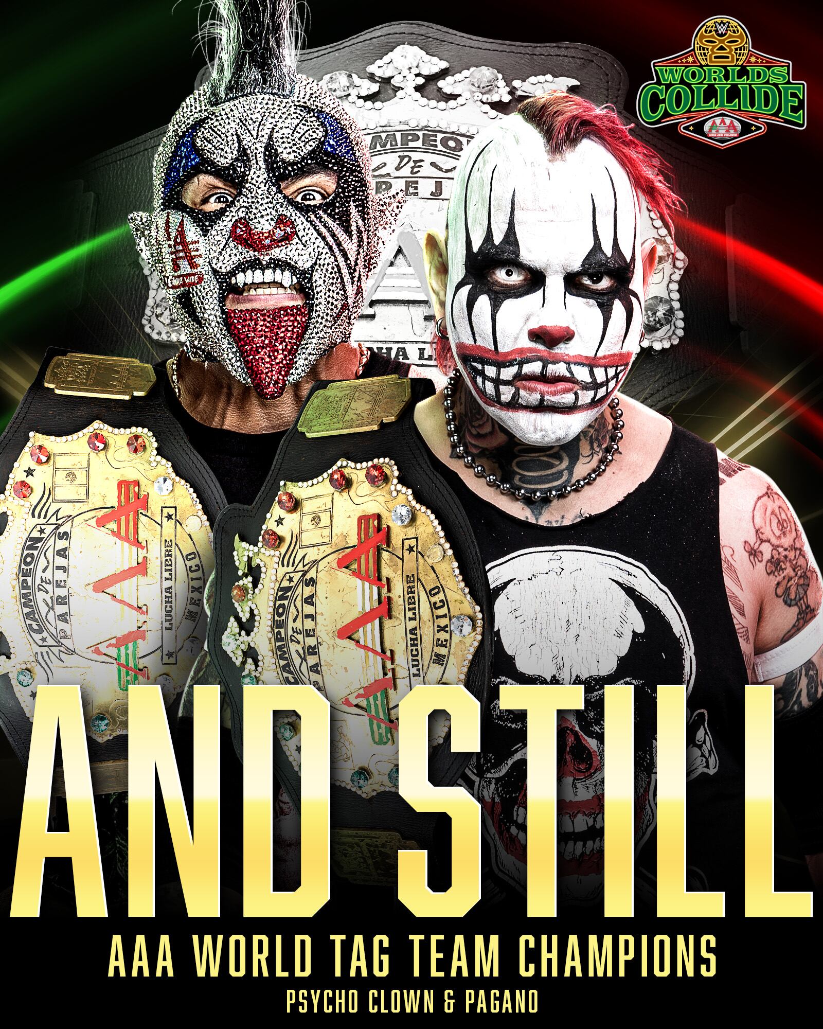 A chave 'La Casita' é firme na vitória dos palhaços psicológicos e de Pagano. Foto da conta xwwe