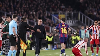 Hansi Flick: "El VAR estuvo muy concentrado con el Atlético; era alemán, gracias"