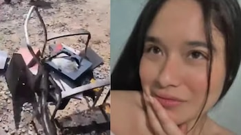 Ataque con bomba molotov deja