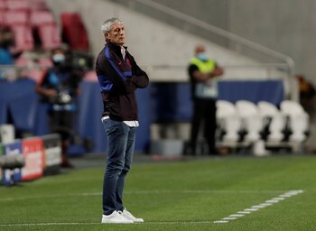 Quique Setién sufrió tres duros