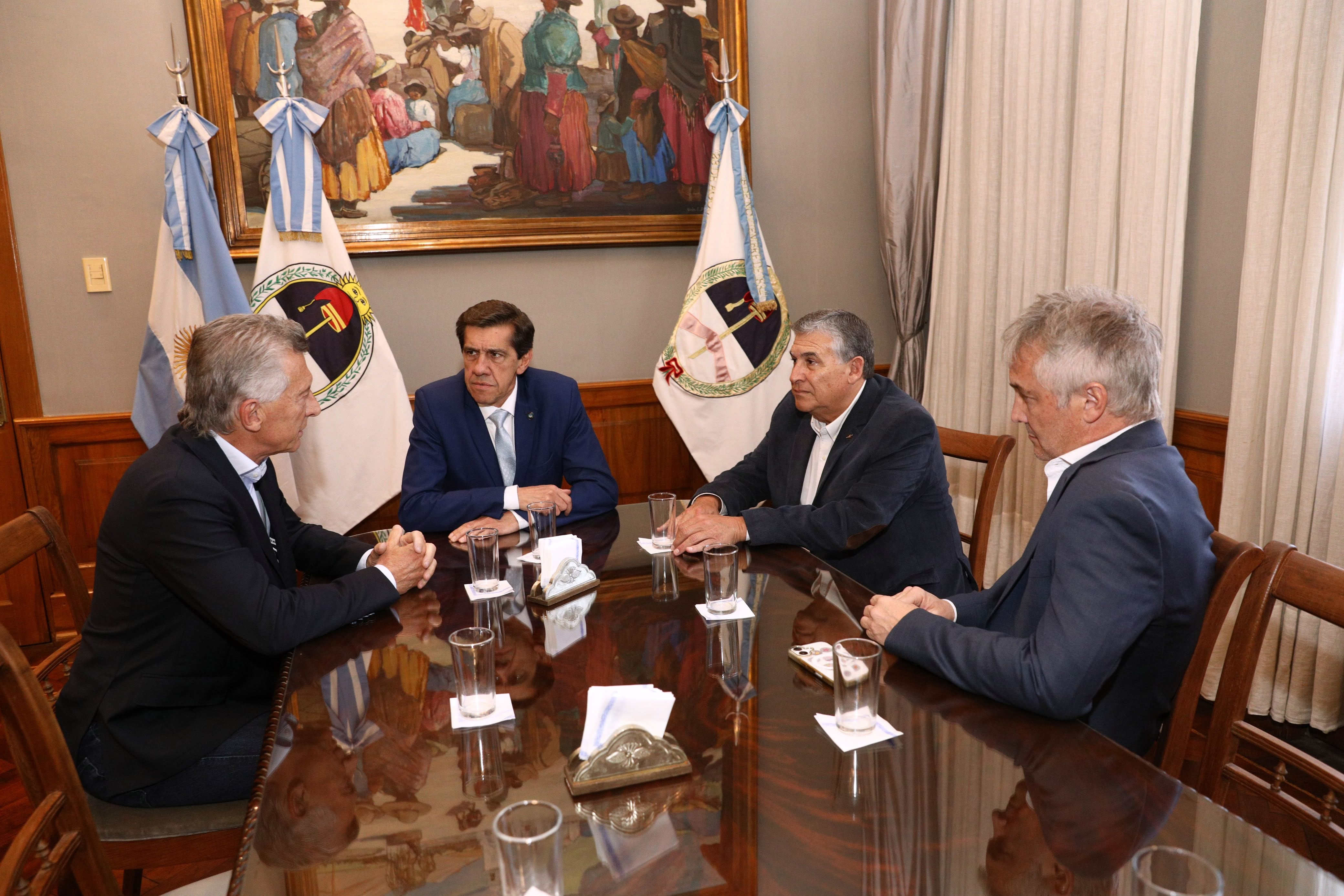 Mauricio Macri y Fernando De Andreis se reunieron con el gobernador Carlos Sadir y su jefe de Gabinete, Freddy Morales