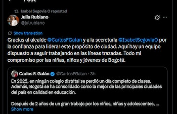 Julia Rubiano se pronunció tras