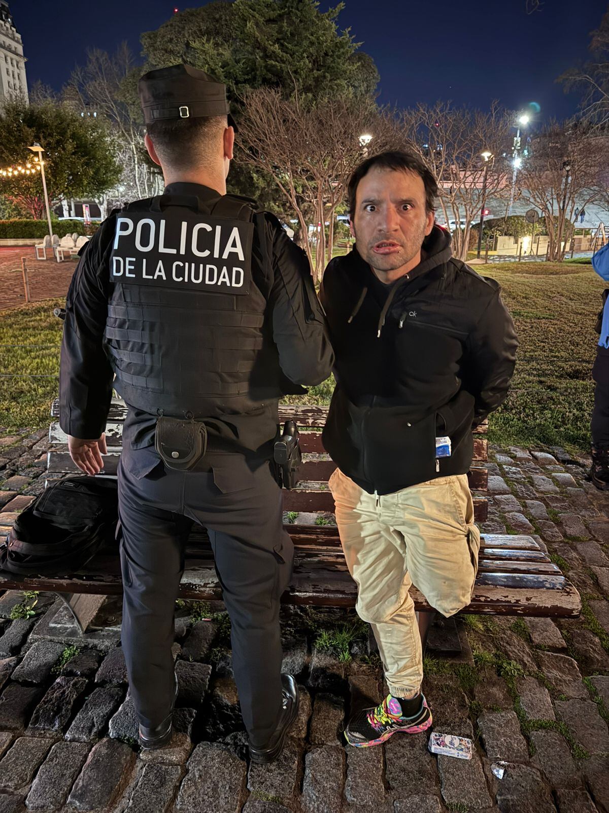 El vendedor ambulante detenido