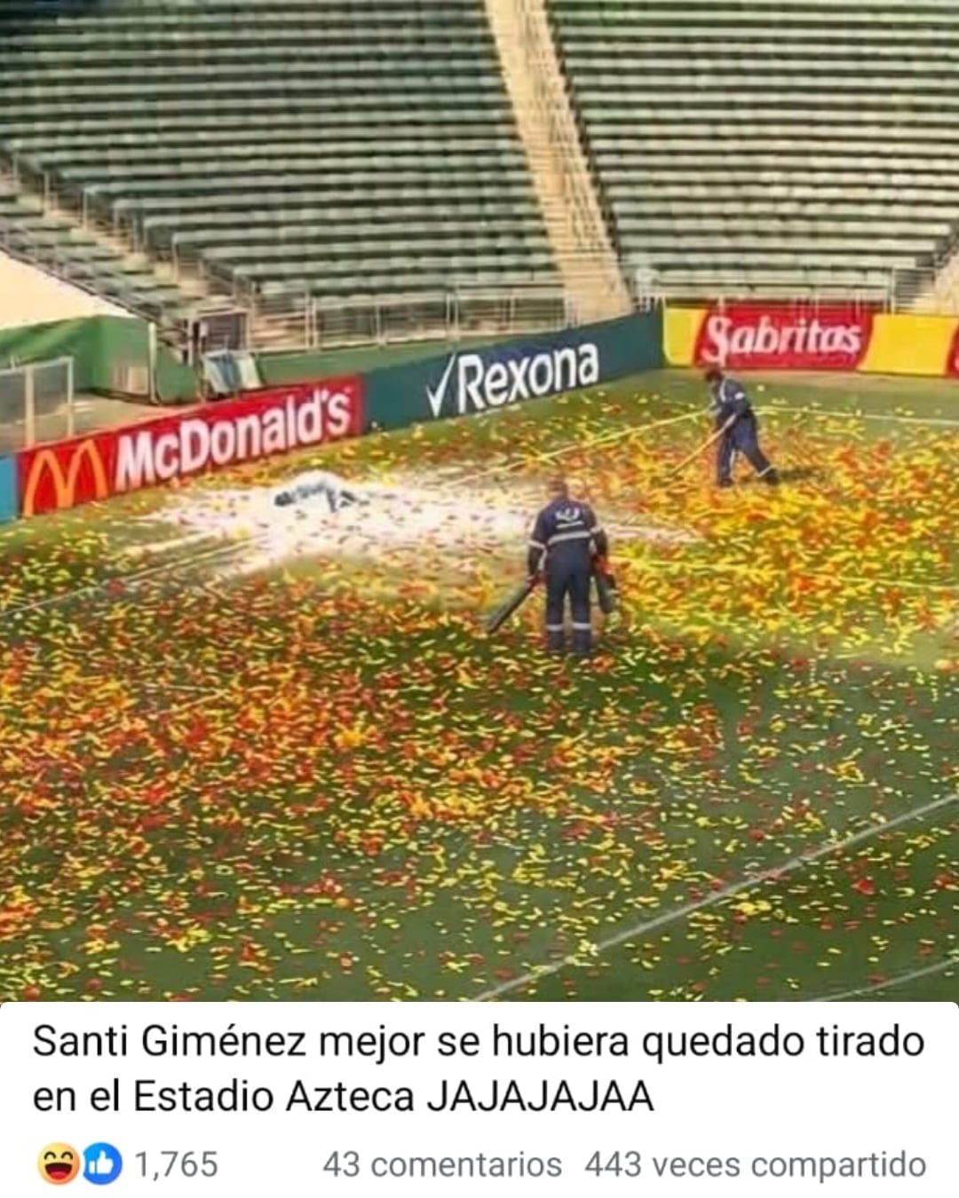 Meme de Santi Giménez por la derrota de México (X)