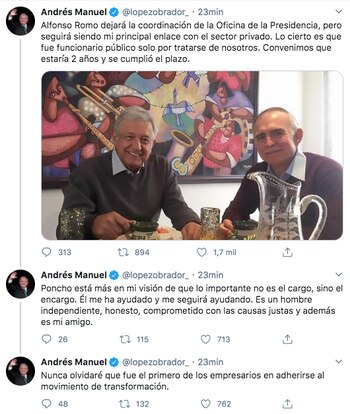 El presidente aseguró que Alfonso