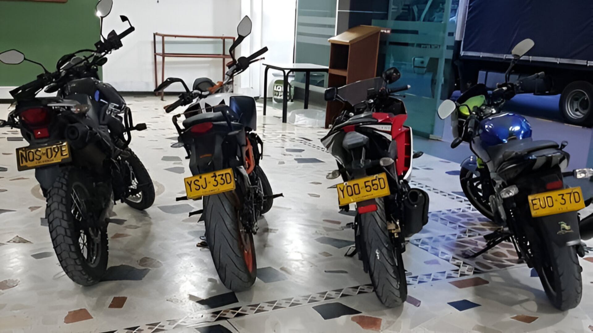 Motos en parqueadero - crédito Alcaldía de Bogotá