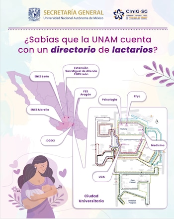 La UNAM dispone de salas de lactancia en FES Aragón, Facultad de Filosofía y Letras, Unidad de Posgrado y otras sedes para apoyar a su comunidad.|(Crédito: Cuaded UNAM)