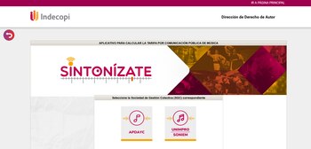 Así luce la plataforma Sintonízate.