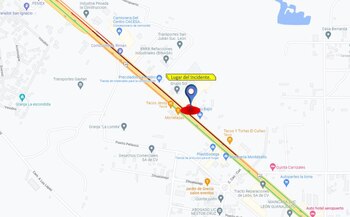 El percance ocurrió entre los