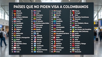 Listado de 80 países que no le exigen visa a los colombianos por ingresar a sus territorios - crédito VisualesIA/Imagen Ilustrativa Infobae