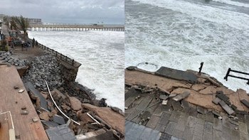 Sunset Park y el muelle turístico de La Libertad cierran tras fuerte oleaje en la costa salvadoreña